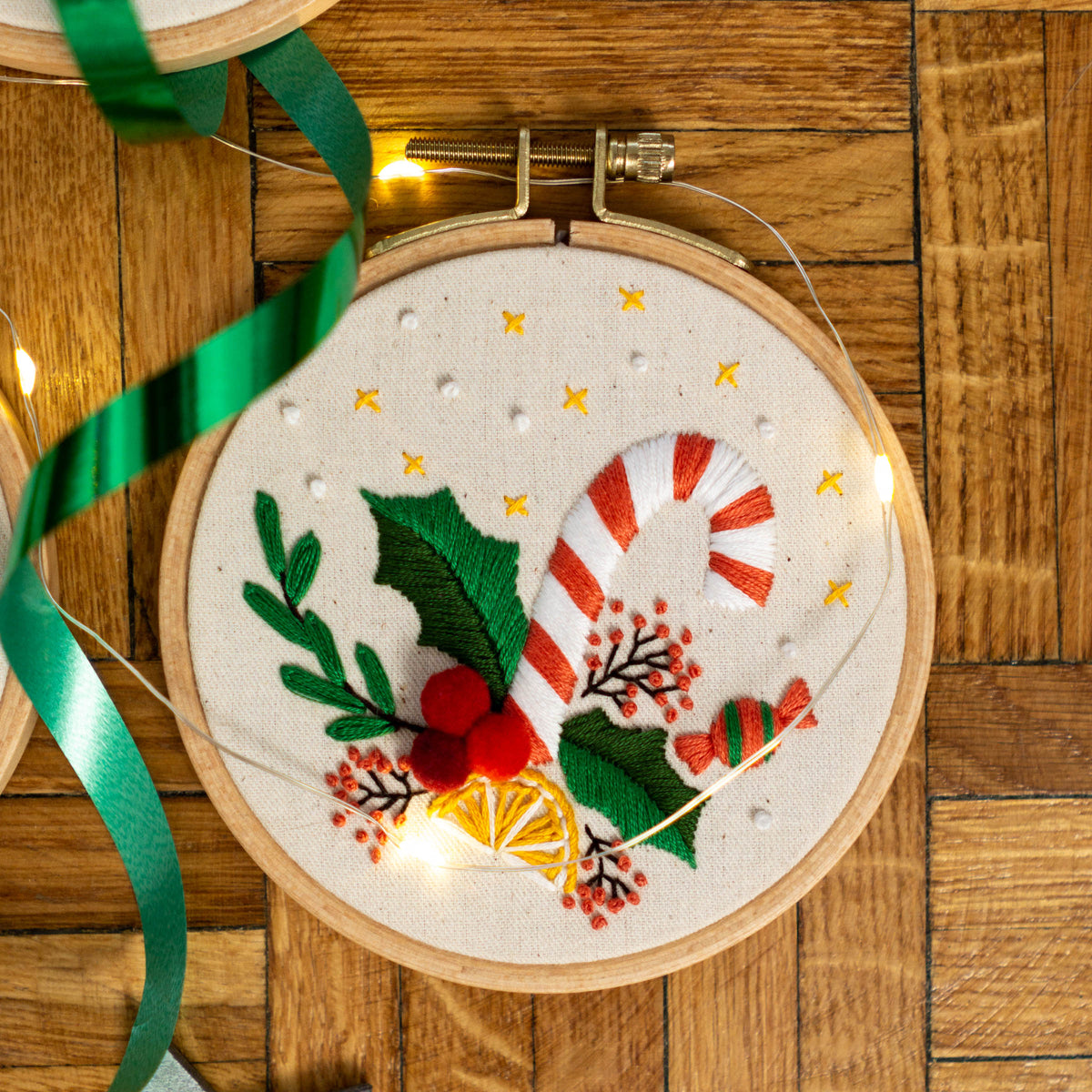 Christmas Embroidery Patterns Bundle – 10 Mini Hoop Ornaments PDF