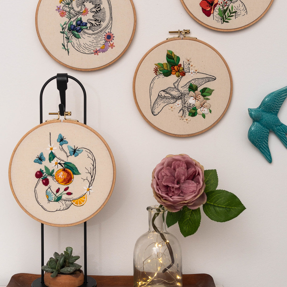 Human Nature II – 4 Anatomical Embroidery Patterns Bundle PDF