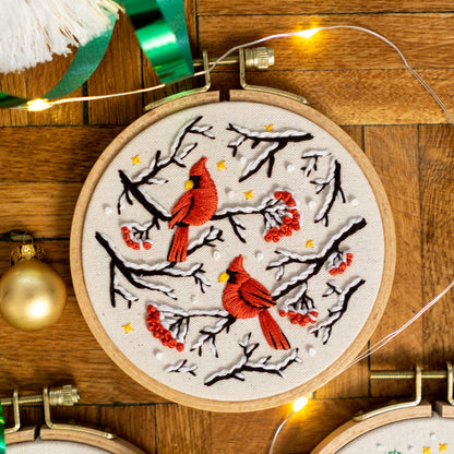 Christmas Embroidery Patterns Bundle – 10 Mini Hoop Ornaments PDF