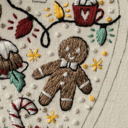 Sweet Party Christmas Heart Ornament Embroidery Pattern PDF