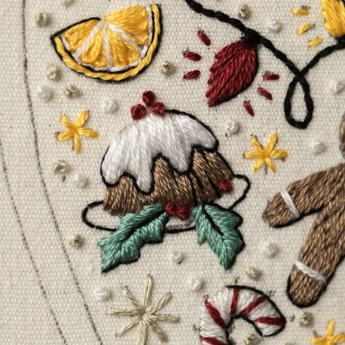 Sweet Party Christmas Heart Ornament Embroidery Pattern PDF
