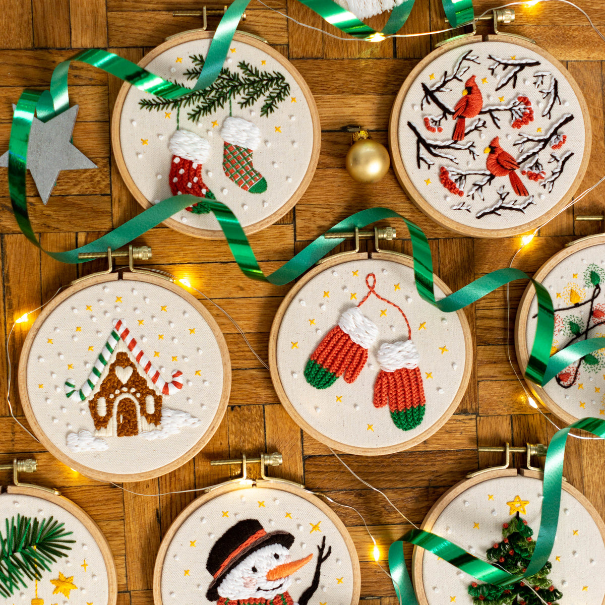 Gingerbread House Embroidery Pattern PDF – Mini Hoop Ornament