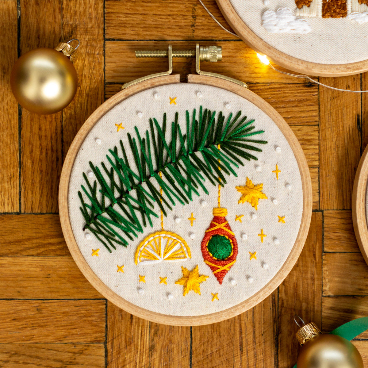 Christmas Embroidery Patterns Bundle – 10 Mini Hoop Ornaments PDF