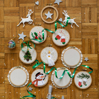 Christmas Tree Embroidery Pattern PDF – Mini Hoop Ornament