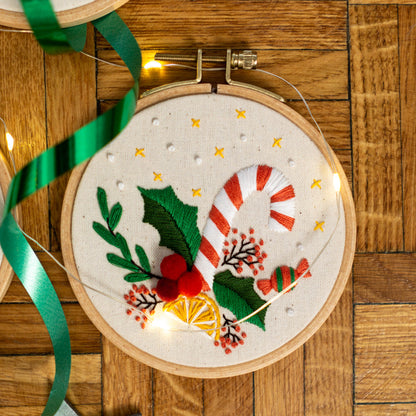 Christmas Embroidery Patterns Bundle – 10 Mini Hoop Ornaments PDF