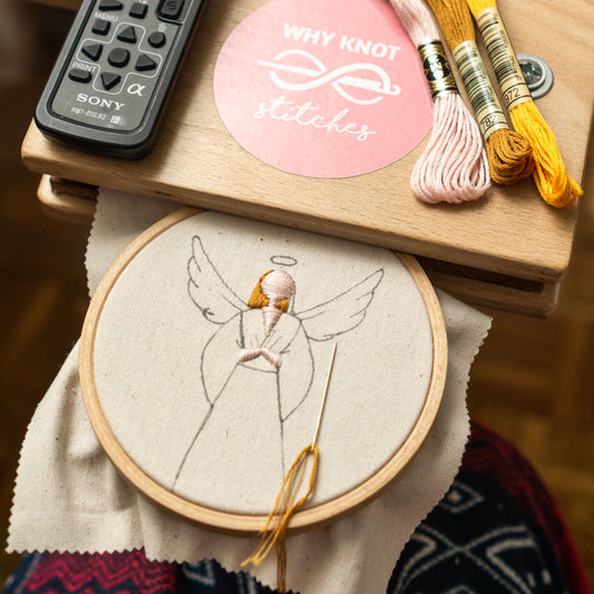 Christmas Angel Embroidery Pattern PDF – Mini Hoop Ornament