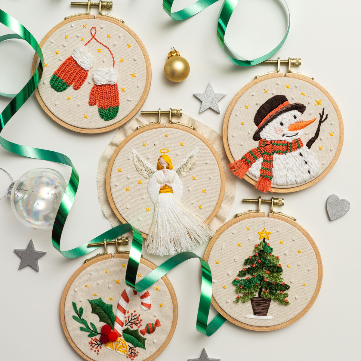 Christmas Tree Embroidery Pattern PDF – Mini Hoop Ornament