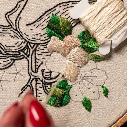Gentle Liver & Jasmine Flowers – Anatomical Embroidery Pattern PDF