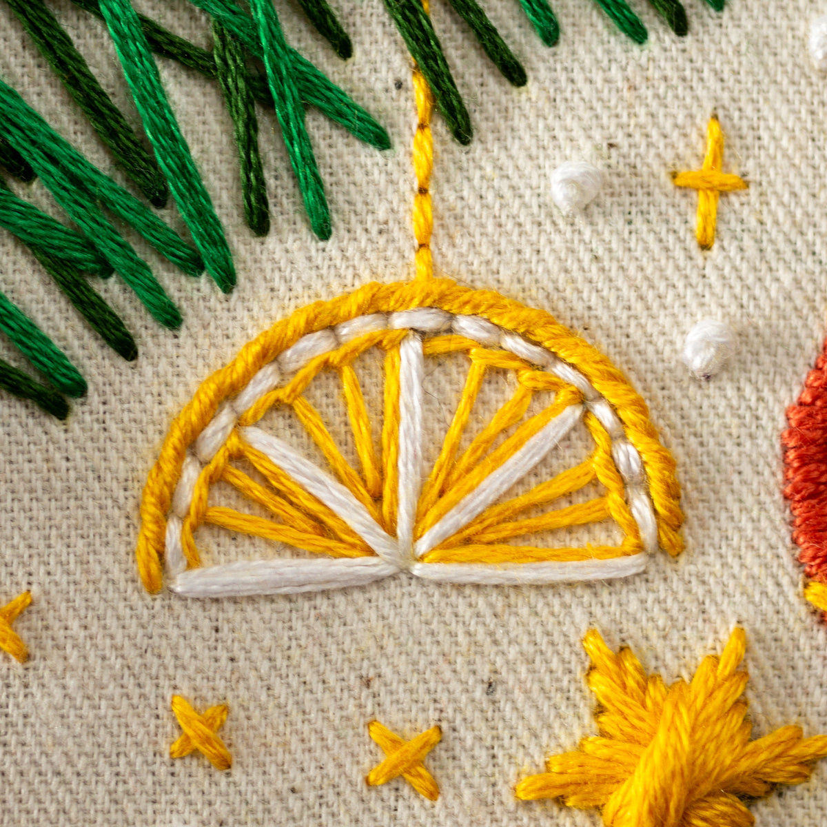 Vintage Christmas Embroidery Pattern PDF – Mini Hoop Ornament