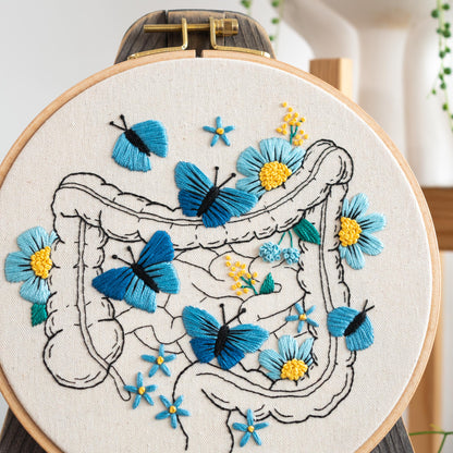 Floral Colon & Botanical Art – Anatomical Embroidery Pattern PDF