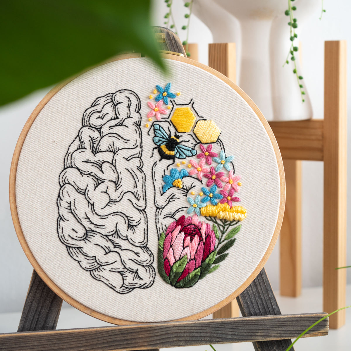 Brain’s Garden & Floral Art – Anatomical Embroidery Pattern PDF