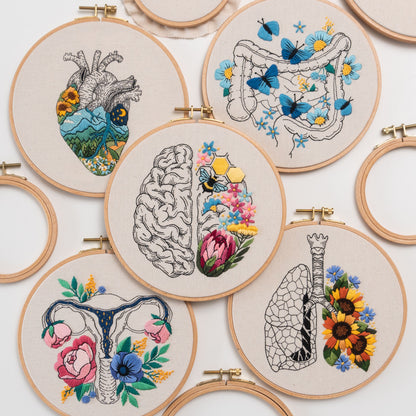 Human Nature I – 5 Anatomical Embroidery Patterns Bundle PDF