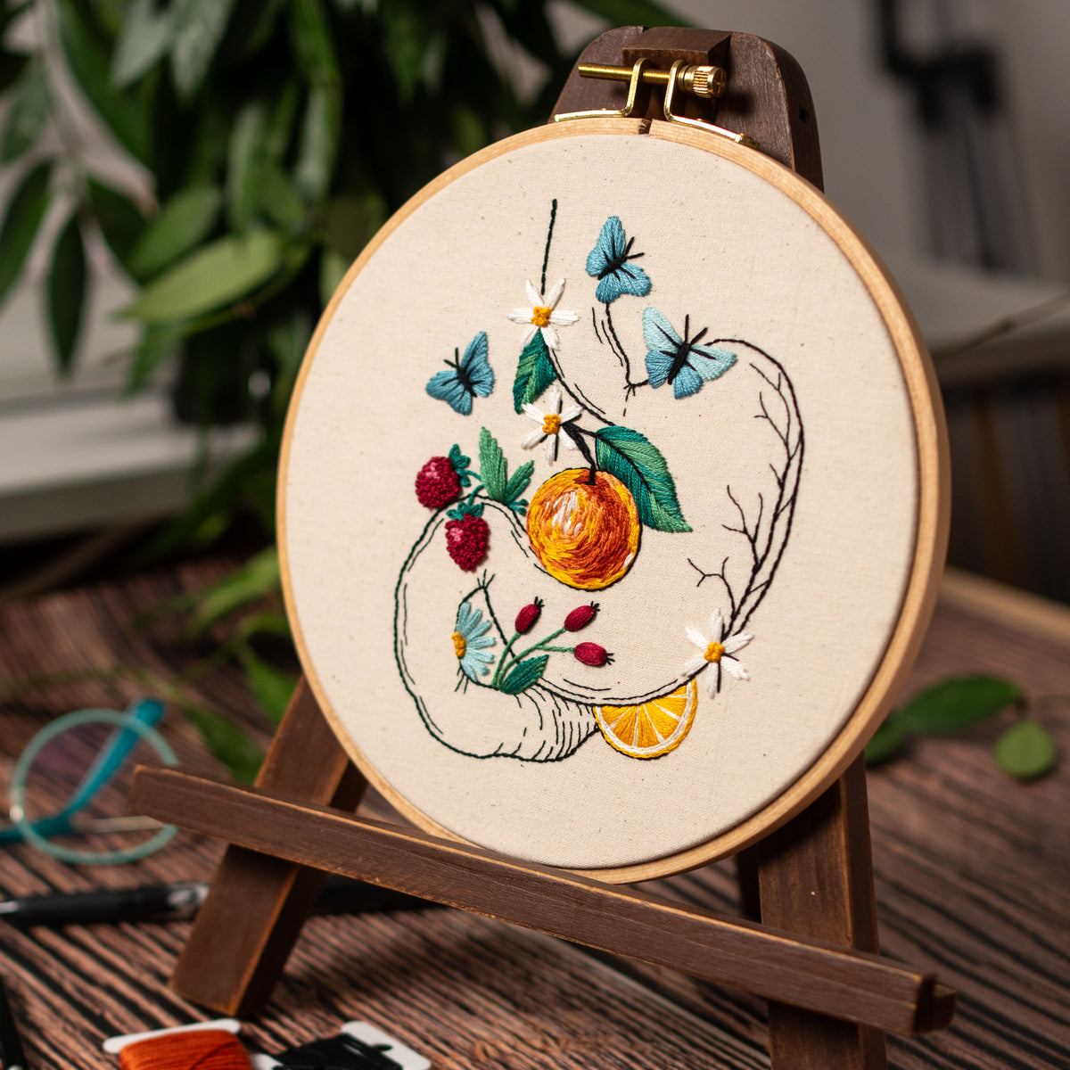 Stomach in Bloom & Citrus Flowers – Anatomical Embroidery Pattern PDF