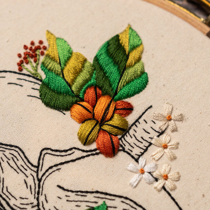 Gentle Liver & Jasmine Flowers – Anatomical Embroidery Pattern PDF