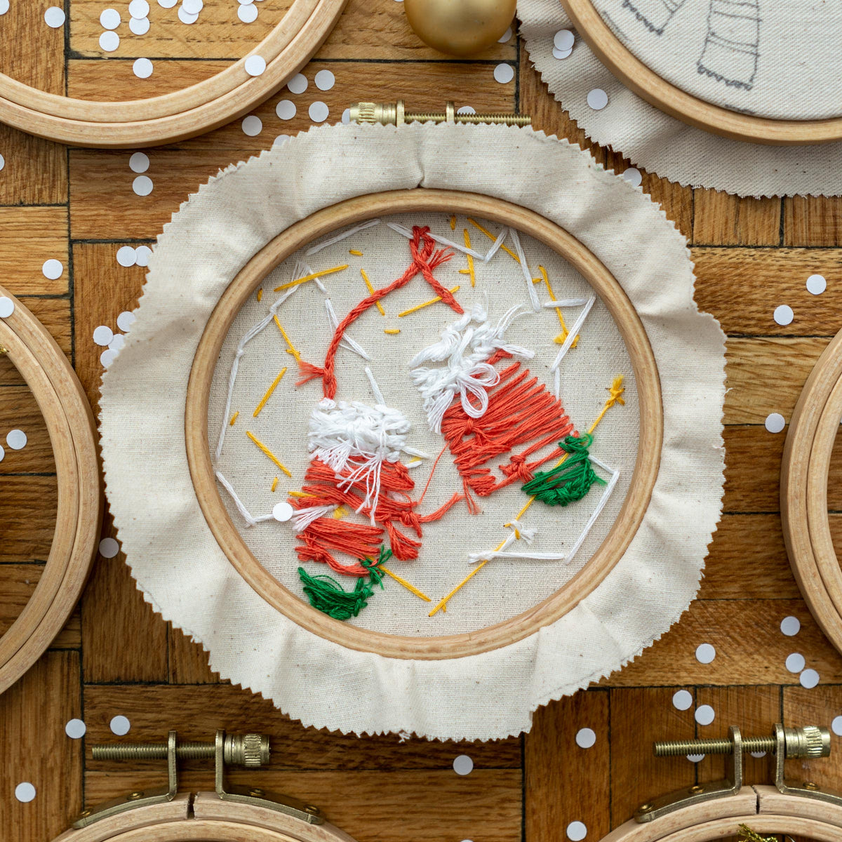 Cozy Mittens Embroidery Pattern PDF – Mini Hoop Ornament