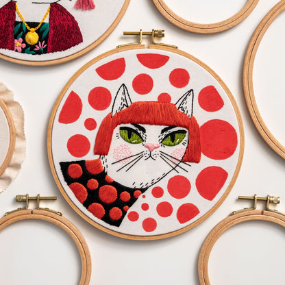 MEOWDERN ART – 5 Famous Artist Cat Embroidery Patterns Bundle PDF
