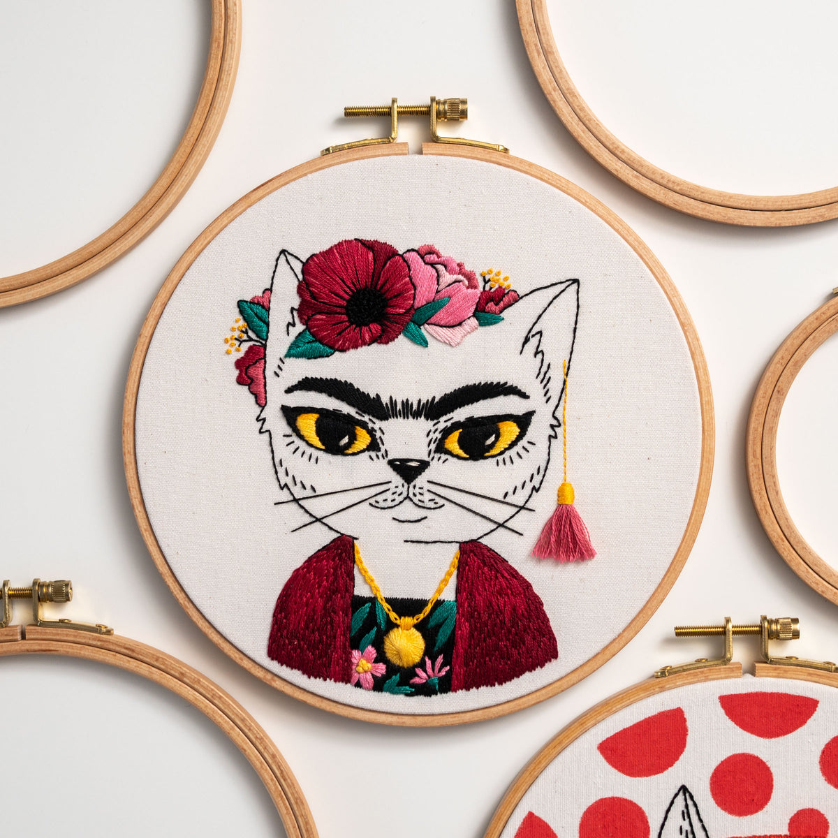 Frida Catlo & Floral Art – Famous Artist Embroidery Pattern PDF