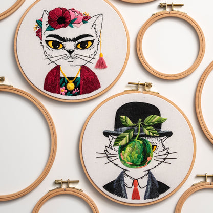MEOWDERN ART – 5 Famous Artist Cat Embroidery Patterns Bundle PDF
