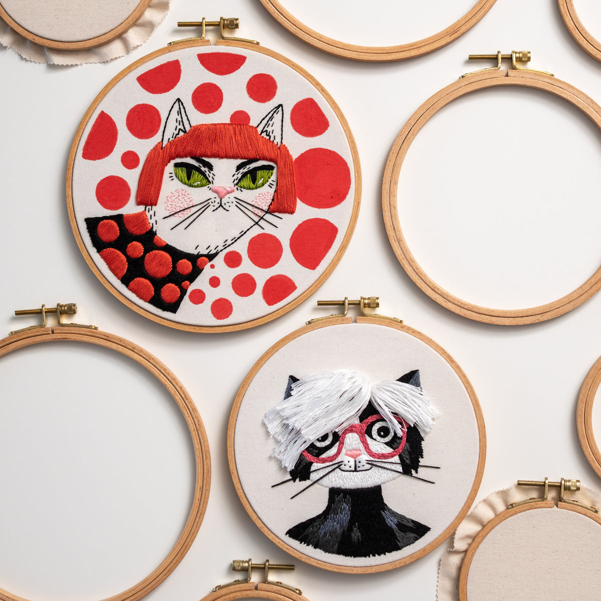 Andy Purrhol Cat Art – Famous Artist Embroidery Pattern PDF