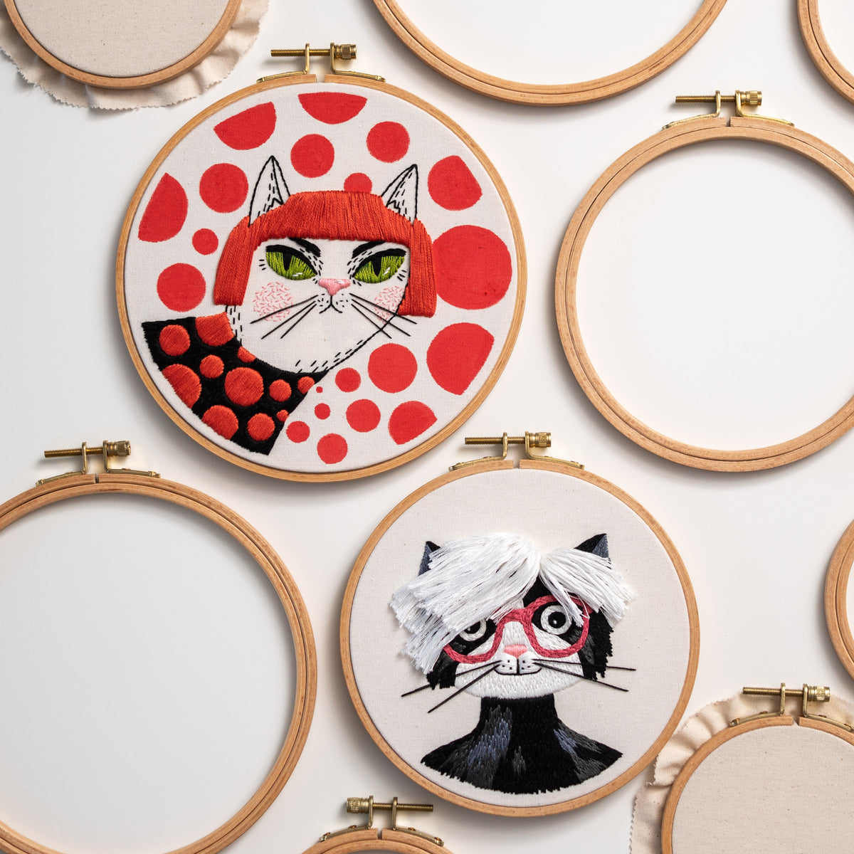 Yayoi Catsama & Polka Dot Art – Famous Artist Embroidery Pattern PDF
