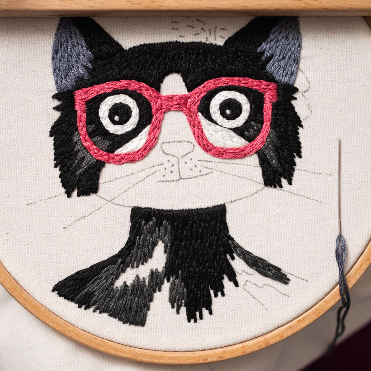 Andy Purrhol Cat Art – Famous Artist Embroidery Pattern PDF