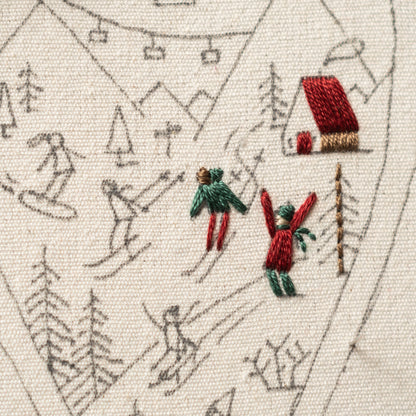 Winter Fun Christmas Heart Ornament Embroidery Pattern PDF