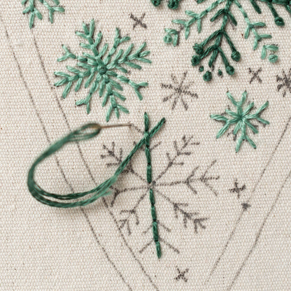 Snowflake Joy Christmas Heart Ornament Embroidery Pattern PDF
