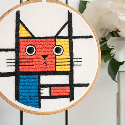 MEOWDERN ART – 5 Famous Artist Cat Embroidery Patterns Bundle PDF