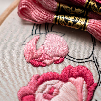 Hand Embroidery Pattern PDF - BLOOMING UTERUS, Human Anatomy, Embroidery Design with Video Tutorials