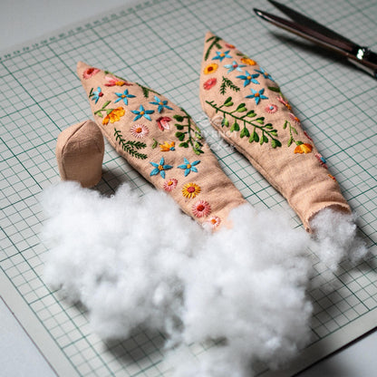 Embroidered Bunny Sewing Pattern | Stuffed Toy | Hand Embroidery Soft Bunny DIY