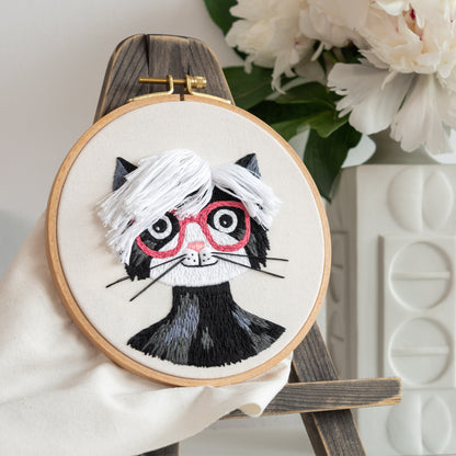 MEOWDERN ART – 5 Famous Artist Cat Embroidery Patterns Bundle PDF