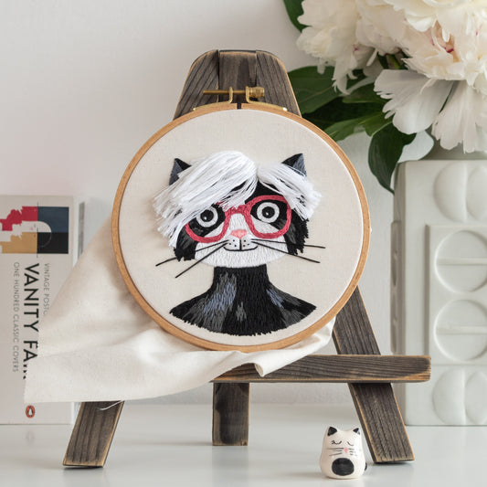 Andy Purrhol Cat Art – Famous Artist Embroidery Pattern PDF